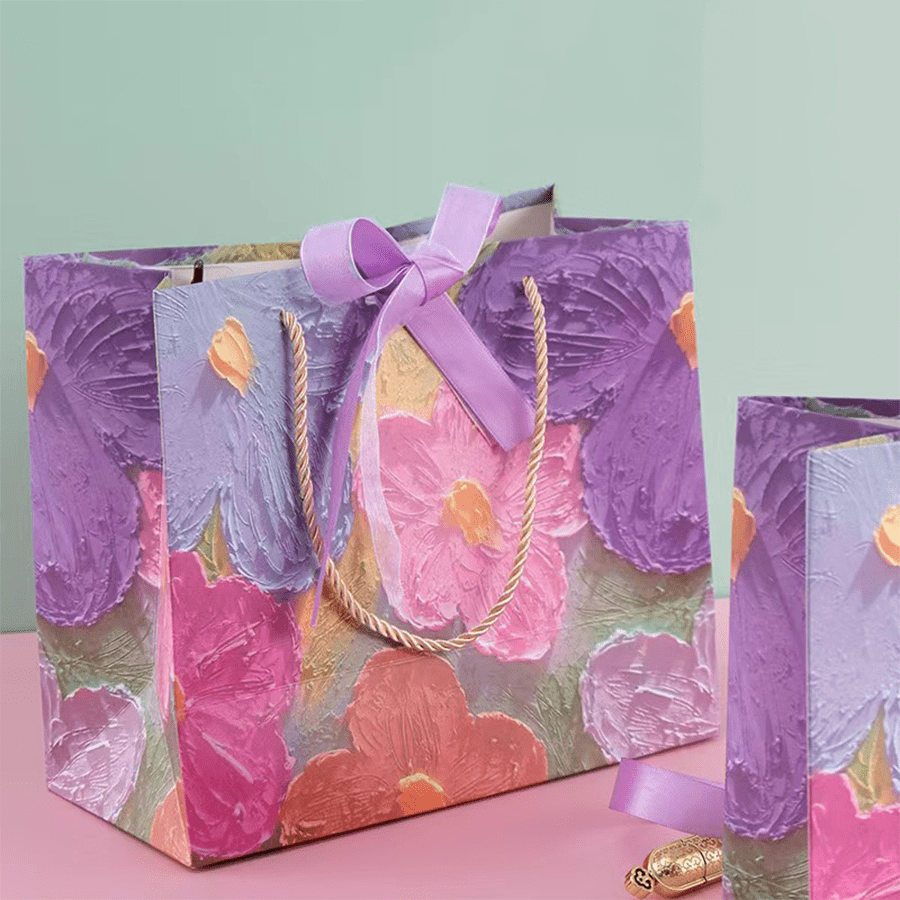 Bolsas de regalo grandes, 1 pieza de bolsa de regalo con cinta, bolsa de regalo de papel portátil con asas, bolsas de regalo de cumpleaños, bolsas de regalo para fiesta de boda, Día de San Valentín
