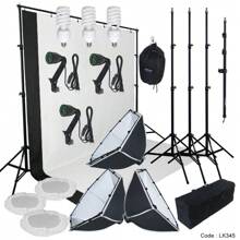 Photography Studio Lighting Softbox Photo Light Muslin Backdrop Stand Kit - 1 - View 8