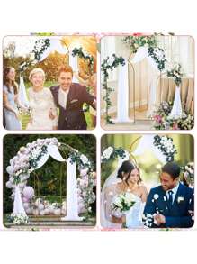 1 套金属矩形拱门套件，适用于生日、婚礼、新娘和新郎礼物、毕业典礼、周年纪念、洗礼、夏季主题派对、背景、家居装饰、情人节、万圣节、圣诞节、感恩节。 - 金色 - 查看 10