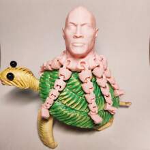 Juguete antiestrés con forma de pulpo gigante - rosa, diseño impreso en 3D con calavera calva, elemento de colección de decoración de escritorio creativa con articulaciones