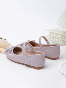New Girls Comfortable Soft Bottom Fashion Casual Flat Shoes - Purple - View 6