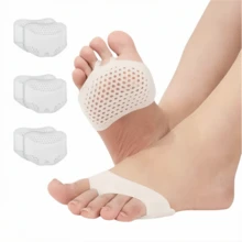 3 Pairs Unisex Honeycomb Forefoot Pad Silicone Protective Cover,Breathable Mesh Anti-Slip Shock-Absorbing Forefoot Pad, Soft & Comfortable SEBS Material