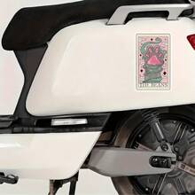 "The Beans" Cat Tarot Card Sticker - Adorable Feline Decal For Cars, Laptops, Motorcycles, Water Bottles, And Notebooks,School Supplies,Back To School - Multicolor - View 8