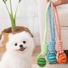 Juguete interactivo de cuerda de tira y afloja para perros, cuerda trenzada resistente a mordeduras para Labrador, Golden Retriever, Bulldog Francés, Pelota de alimentación con fugas