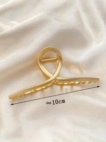 1 件女士高端金属发夹，适合大容量头发，时尚发饰休闲头饰发夹爪夹发夹