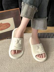2025 New Smiling Face Slippers For Women's Summer Home EVA Material Slippers Anti-Slip Cartoon Personalized Cute Slippers Funny Slippers
