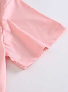 XIALISHA Kinder Mädchen Zweiteiler Schlafanzug mit niedlichem Einhorn Muster, Rundhals Kurzarmoberteil und Hose, ganzjährig tragbar