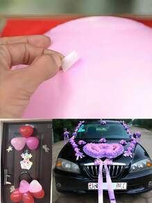 100 件装气球粘贴胶点 - 派对和婚礼的简易天花板和墙壁装饰 - 彩色 - 查看 8