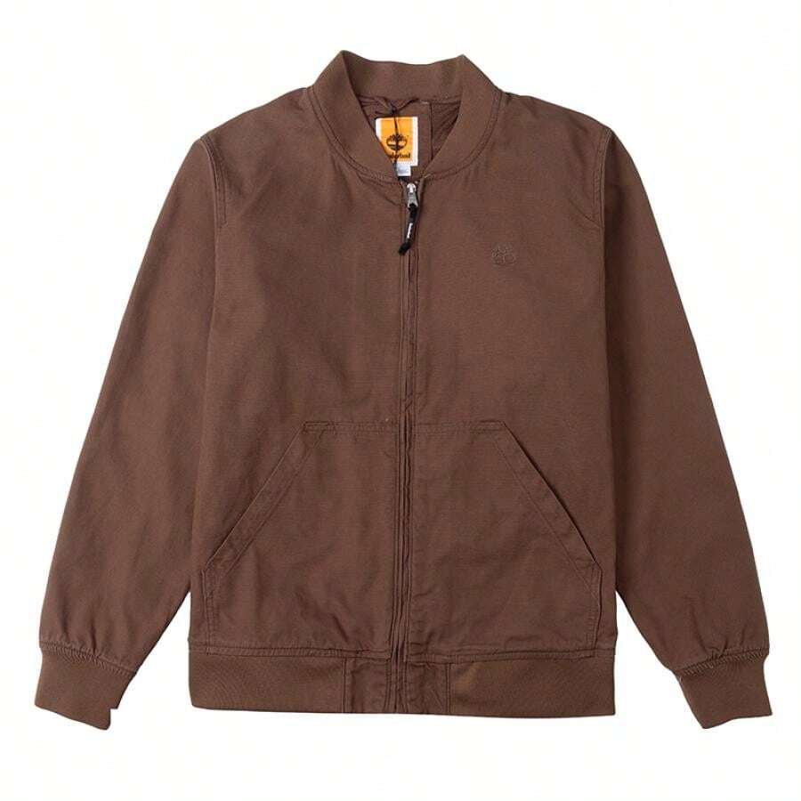 Timberland 男士宽松休闲风衣夹克、运动外套 - 棕色 - 查看 1