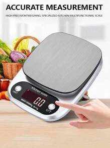 1pc High Precision Multi-Function Coffee Scale, High Precision Kitchen Electronic Scale, Stainless Steel LCD Display, High Accuracy Scale, Food Scale, Italian Handheld Coffee Scale, Precise Baking Tool Kitchen Scale, Coffee Bean Scale, Kitchen Accessories, Baking Tools, Suitable For Kitchen Baking And Cooking (Batteries Not Included) - Multicolor - View 3