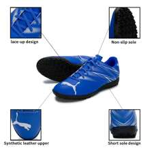 Puma ATTACANTO TT Football Shoes, Traction & Shock-Absorbing, Men, Daily Use, Match, Training 107478-09 - Blue-puma White - View 7