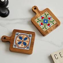 Nuevas alfombrillas de madera para el hogar, tapete anti-escaldaduras, posavasos de madera para teteras calientes, tapete antideslizante para tazas - d - Ver 3