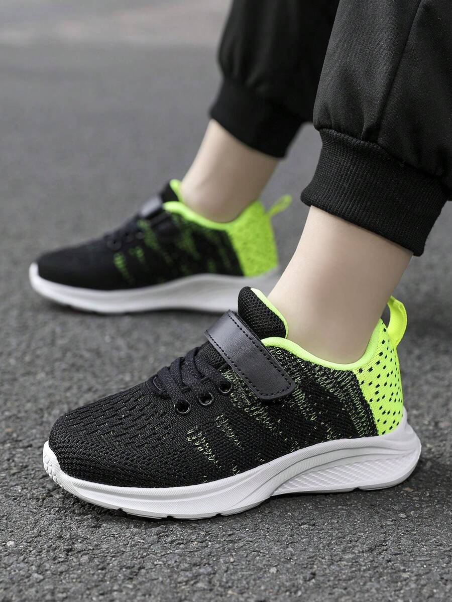 Giày thể thao thời trang nhẹ thoải mái mùa xuân mới cho thanh thiếu niên, giày thường ngày đế mềm thoáng khí mới 2025 cho bé trai và bé gái, thích hợp để đi học, đi làm và mặc hàng ngày - màu xanh lá - Xem 1