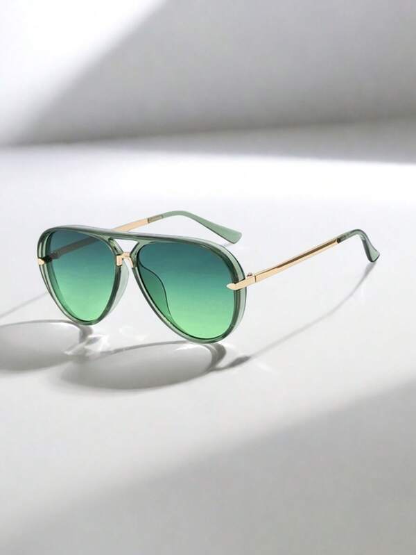 feye 1pc Women Retro Simple Large Frame Fashion Fashion Glasses, Suitable For Beach And Travel For Summer Beach Vacation,Outdoor,Travel