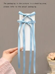 6 piezas Pasadores de pelo con lazo de cinta de poliéster colorida para mujeres, accesorios de pelo dulces y lindos, barrettes de encaje, inspirados en bailarinas, decoración de pelo tipo hada Y2K, adecuados para uso diario, Día de San Valentín, clips de garra, artículos escolares, elegantes, universidad