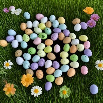 20pcs Easter Eggs, Easter Egg Ornament, For Wreath Decoration, Outdoor Yard Decor, Holiday Party Gifts Birthday Graduation