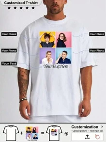 Design Your Custom Printed T-Shirt For Christmas Special Gifts, Baby/Couple/Family/Pet Photos, Sports Shirts, Custom Gifts, Personalized Men's T-Shirts - Add Your Own Text/Photos (Family Portraits/Members, Party/Group Photos, Selfies) - Multicolor - View 1