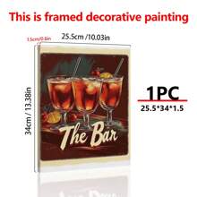 1pc, Tranh treo tường bằng vải canvas, Tranh trang trí có khung, Áp phích, Cổ điển, Bộ sưu tập nghệ thuật đồ uống cổ điển, Martini Espresso, Martini Aperol Soda và đồ uống cổ điển, Nghệ thuật treo tường, Nghệ thuật treo tường quán bar theo phong cách cổ điển, Trang trí quán bar - Nhiều màu - Xem 12