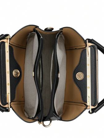 Lyxiga märkesväskor i mjukt läder för kvinnor Designer 3 lager axelväska Crossbody för kvinnor Stor kapacitet Shopping Messenger Tote, Business Casual Woman Bag Perfekt för kontorsaffärer och arbete