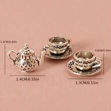 Mini Tea Cup Set Vintage Doll Room Teapot Small Tea Cup Small Doll Room Coffee Shop Kitchen Accessories Photography Props Christmas Decorations Home Christmas Gifts Christmas Decor