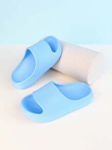 Sandalias de interior/exterior con cierre deslizante para niños y niñas, pantuflas de playa de verano - Azul - Ver 2