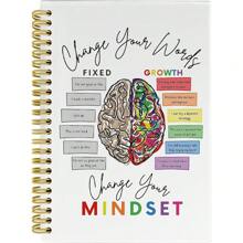 Mindset Matters Spiral Notebook - 1pc, 50 College Ruled Pages, Mental Health Journal For Women, Positive Affirmations, Self-Improvement, Work Notes, Journaling, Mental Health Awareness Gift-14*21cm/ 5.5x8.3in Spiral Notebook- 50 Sheets 100 Pages-A Diary With The Weekday Signs , Weather Signs,Memo No.And Date Signs,School Supplies,Back To School