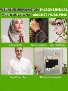 4pcs Women's High-End Scarf Magnetic Clasp Shawl Brooch Collar Clip (No Card No Box) For Dress - Multicolor - View 6