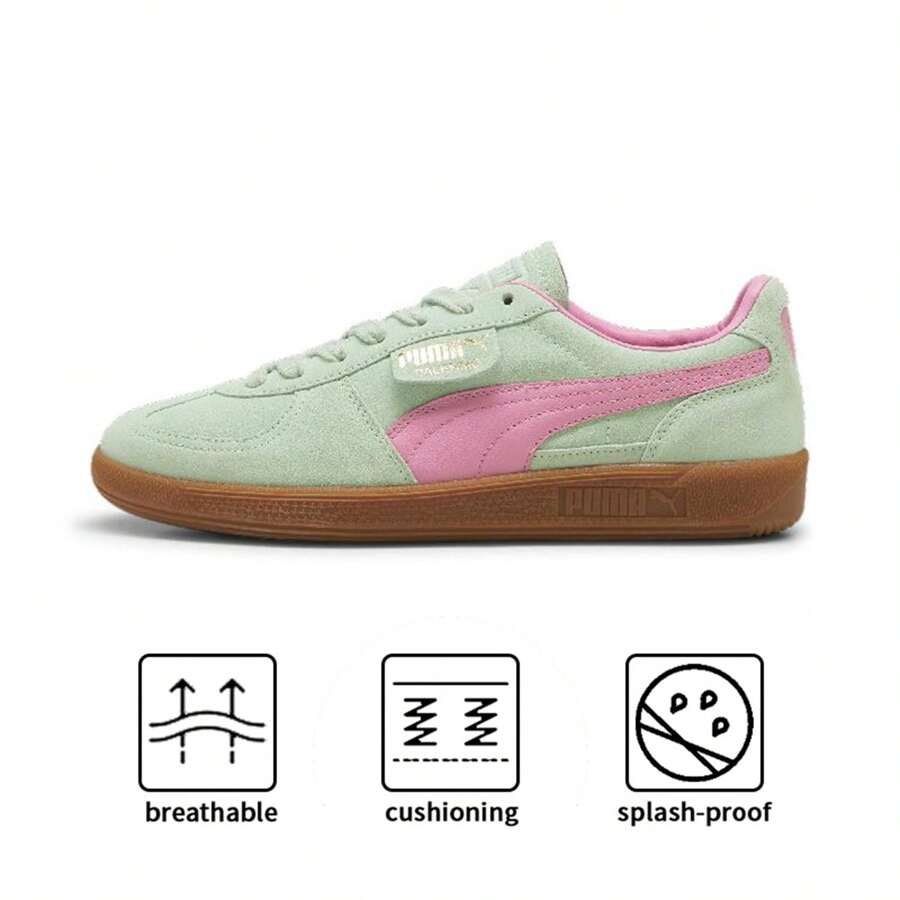 Puma Zapatillas deportivas casuales Palermo, livianas y con absorción de impactos, adecuadas para deportes al aire libre y desplazamientos - verde menta-rosa brillante - Ver 1