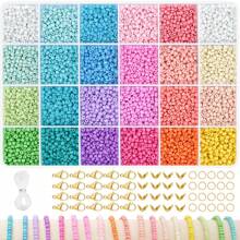 3mm Glass Seed Beads For Bracelets Making, Friendship Bracelet Making Kit For Girls, 24 Colors Bead Bracelet Kit, Beads For Jewelry Making Kit, DIY, Arts, Crafts Gifts