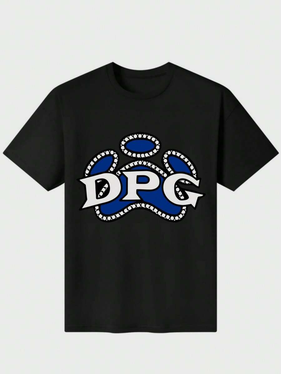 Dogg Pound DPG Kurupt Daz Dillinger Rap Hip Hop T-Shirt  Casual Digital Print 220g Pure  Heavy 100% Cotton T Shirt - Black - View 1