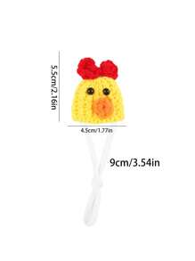 1 件迷你针织钩针宠物帽可爱宠物头饰适合拍照仓鼠鹦鹉蜥蜴蛇小宠物趣味头饰小宠物生日礼物