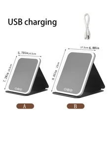 Folding Desk Makeup Mirror,Portable Vanity Mirror For Student Dorm Office Tabletop Best Gifts Birthday Graduation Home Decor Back To School Room Decor School Supplies