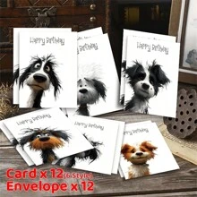24-Pack Festive Holiday Greeting Cards With Envelopes - Watercolor Cute Animals Design For Christmas, New Year, Congratulations, Good Luck, Thank You