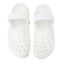 Crocs Sandalias de plataforma tipo zuecos nublados Bea, chanclas de playa para mujer, estilo 208186-100 - Blanco - Ver 3