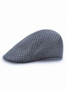 1pc Men's Solid Color Mesh Breathable Casual Peaked Cap, Suitable For Spring/Summer Everyday Wear