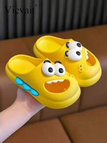 儿童拖鞋夏季女童超可爱兔子居家防滑软底一字拖鞋卡通男童凉拖 - 黃色 - 查看 1