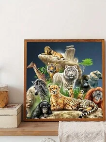 1 套 DIY 5D 钻石画艺术套件，适合成人，圆形钻石画艺术工艺品套装，无框架，适合家居墙壁装饰 - 情人节、复活节、圣帕特里克节礼物 - 彩色 - 查看 5