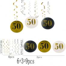 Numeric Spiral Pull Flags, Includes Digits 18/20/30/40/50, Suitable For Specific Birthday Party Decoration, Anniversary