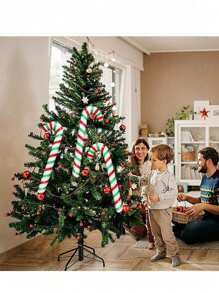 5pcs 90cm Inflatable Christmas Giant Candy Jar Decorations, Christmas Candy Cane Prop, New Year's Party Inflatable Decor - Multicolor - View 4