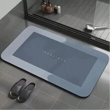 حصيرة استحمام مانعة للانزلاق، مقاس 15.8 * 23.6 بوصة، سريعة الجفاف، بتصميم جل السيليكا، مناسبة للاستخدام في الحمام والمرحاض والمداخل - سجادة حمام منزلية بلا رائحة، إكسسوارات حمام، سجادة أرضية، سجادة خارجية، سجادة باب، ديكور حمام، عودة إلى المدرسة