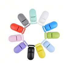 10/20/Pcs Plastic Soothing Item Clips - Secure Alligator Chain Links For Youngsters  Anti-Lost Protection, Alligator Clips(Random Color Mixing) - Plastic Alligator Clip - View 7