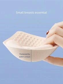 1pair Thickened 4cm Underwear Cup, Small Breast Padding, Removable And Washable Push-Up Breast Pad Inserts To Increase Padding, Underwear And Bra Accessories