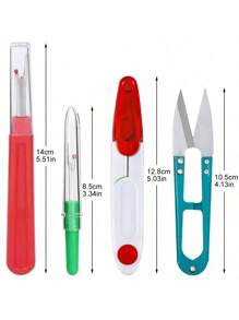Juego de descosedores y quitaehilos de costura, set de 5 piezas/7 piezas, descosedor, tijeras, quitaetiquetas de ropa, apto para costura DIY (color aleatorio)