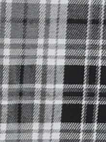 Women's Tartan Plaid Pinafore Suspender Skirt Overall Dress - màu đen - Xem 5