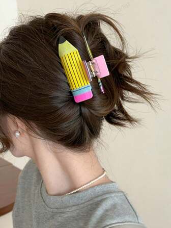 1 pieza Clip de pelo de mujer talla grande de 9 cm/3,54 pulgadas, único y elegante, personalizado. Versátil para uso diario, casual, de fiesta, para ir al trabajo, viajes, peinados, lavado de cara, maquillaje, combinación de atuendos. Accesorios de pelo para mujer para vacaciones