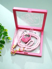 2套带计数器的穆斯林念珠，99颗6毫米仿珍珠珠子 - 彩色 - 查看 8