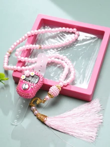 2套带计数器的穆斯林念珠，99颗6毫米仿珍珠珠子 - 彩色 - 查看 6