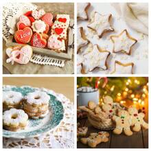 5pcs Cookie Cutter Set With Handles, Professional Baking Dough Tools, Stainless Steel Round Cookie Cutters, Rust-Proof, Easy To Clean, Dishwasher , Gift Box Packaging