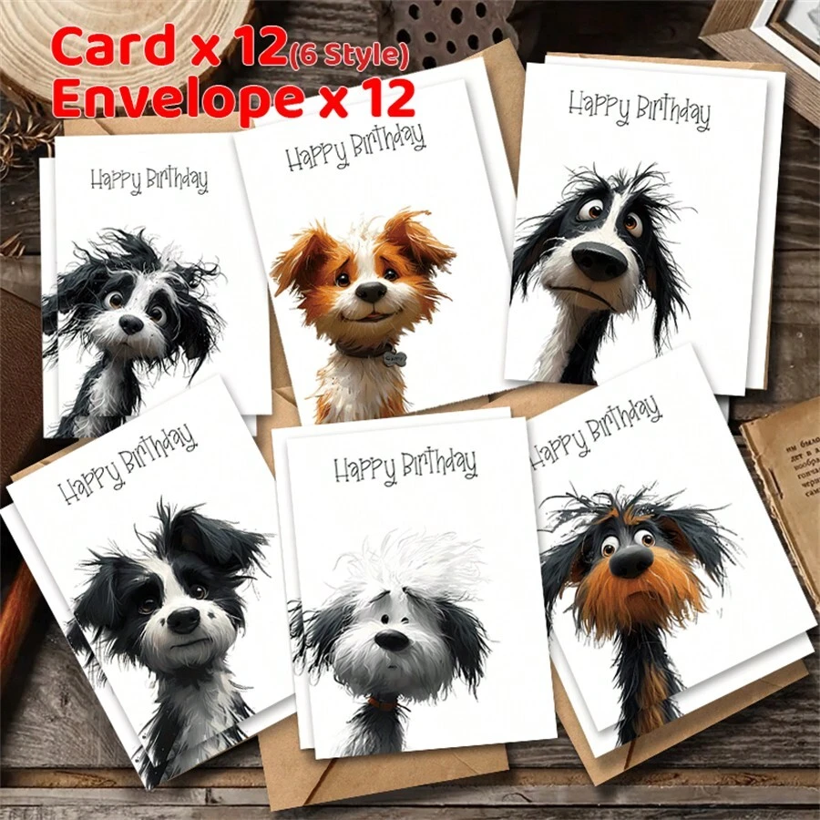 24-Pack Festive Holiday Greeting Cards With Envelopes - Watercolor Cute Animals Design For Christmas, New Year, Congratulations, Good Luck, Thank You