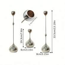 3pcs Elegant Candle Holder Set, 13.7"/13.7"/5.9", Home Decor Metal Candle Stand For Wedding, Dining, Party Or Anniversary Gifts Birthday Graduation - Silver - View 5